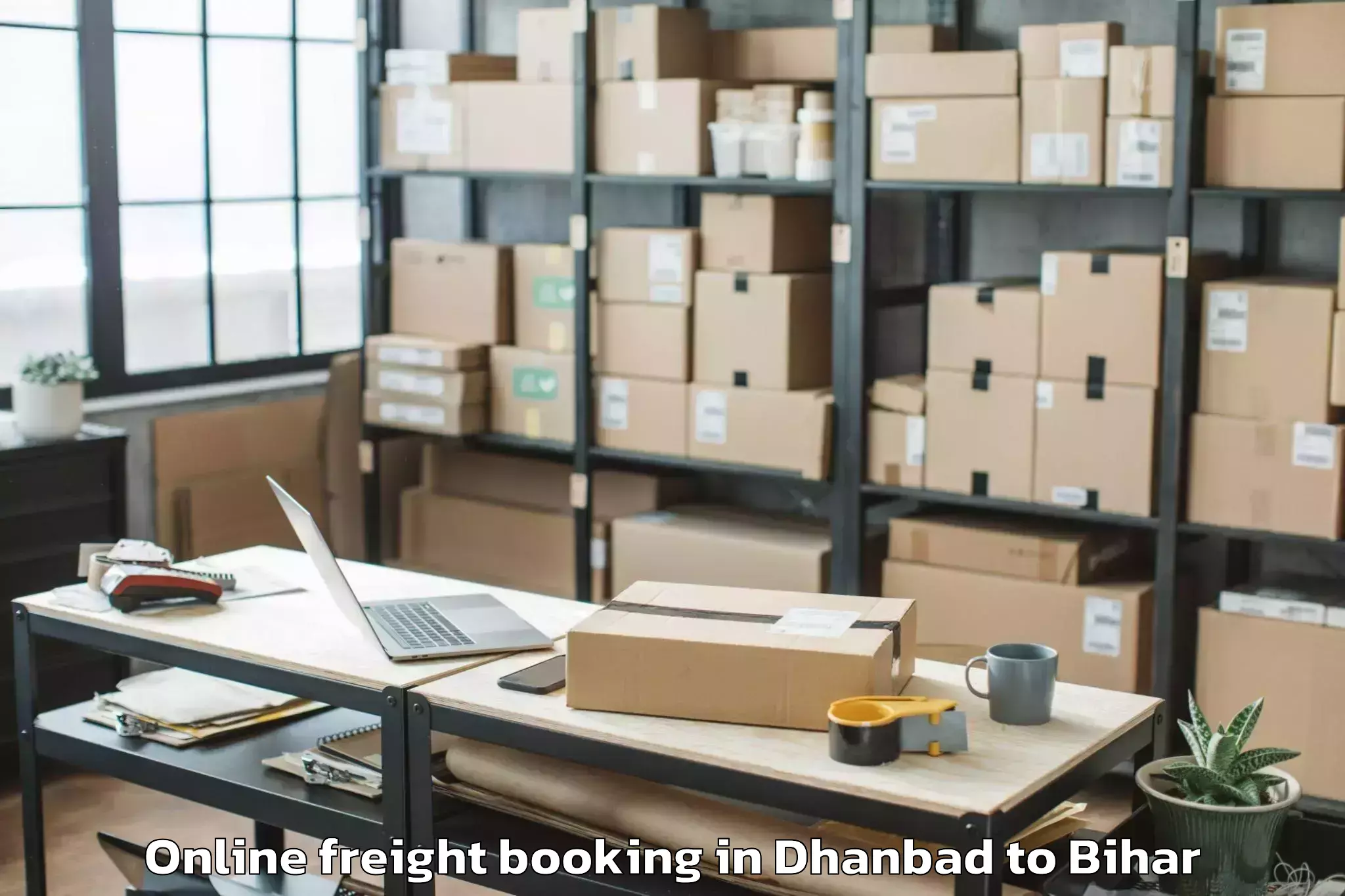 Affordable Dhanbad to Marauna Online Freight Booking